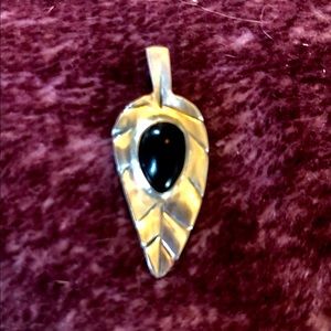 Sterling Silver and Onyx Charm